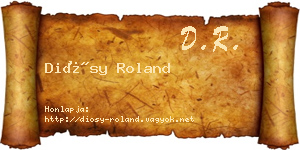Diósy Roland névjegykártya